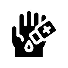 corona virus related hand wash vector in solid design,