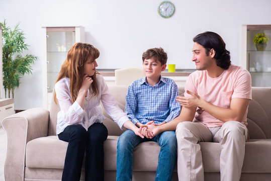 Family conflict with husband and wife and child