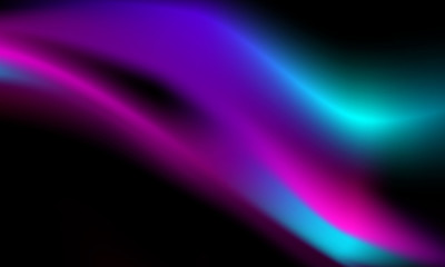 Abstract gradients neon waves banner template background.