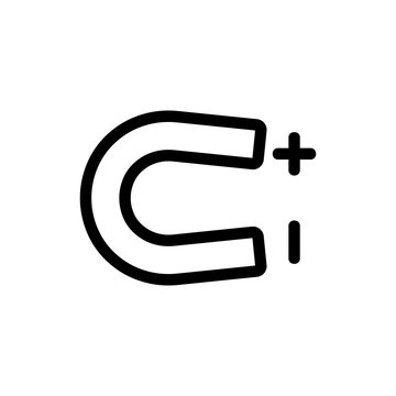 recommend clip art: magnet icon vector. Thin line sign. Isolated contour symbol illustration