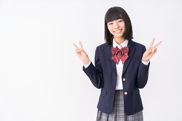 笑顔の女子学生