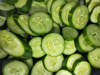  closeup cucumber slices