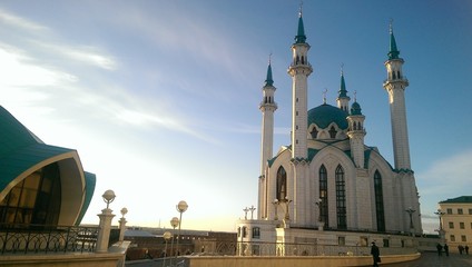 Fototapeta na wymiar Kul Sharif Mosque, Kazan. wonder of Islamic architecture. 