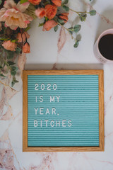 2020 is my year felt letterboard