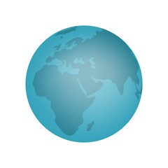 Planet earth - icon. Vector illustration.