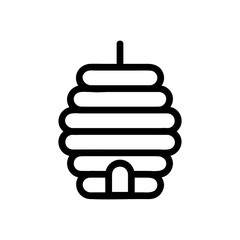 Honey hive apiary icon vector. Thin line sign. Isolated contour symbol illustration