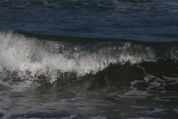 Fototapeta premium Close up soft wave lapped the sandy beach, Summer Background