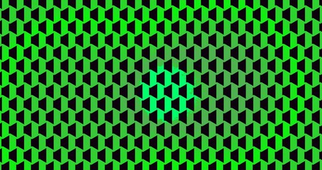 Formas geom&eacute;tricas hexagonales. Colores verdes y negros. 3d. Abstracto. Background