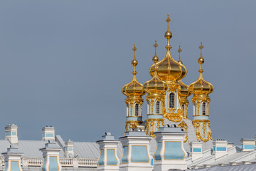 Baroque church of Catherine palace in Tasarskoe Selo (Pushkin), Russia