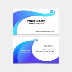 Abstract creative wave business card design