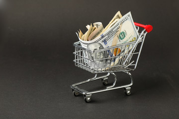 Shopping cart with money © Roland Magnusson