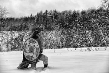 Defender the young warrior in armor