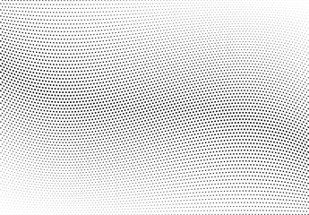 Abstract halftone wave dotted background. Halftone twisted grunge pattern, dot, circle.  Vector modern optical halftone pop art texture for poster, business card, cover, label mock-up, sticker layout