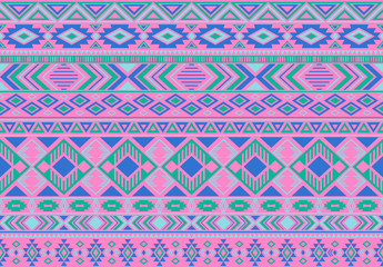 Indonesian pattern tribal ethnic motifs geometric seamless vector background. Awesome indian tribal motifs clothing fabric textile print traditional design with triangle and rhombus shapes.
