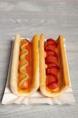 Hot Dog with Ketchup and Mustard