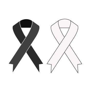 Black awareness ribbon vector image