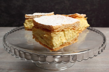 Cream Pie. Two layers of puff pastry filled with whipped cream.