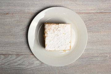 Cream Pie. Two layers of puff pastry filled with whipped cream.