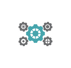 Gear icon on background for graphic and web design. Creative illustration concept symbol for web or mobile app