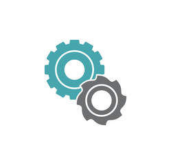 Gear icon on background for graphic and web design. Creative illustration concept symbol for web or mobile app