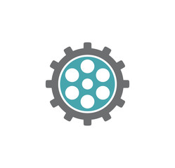 Gear icon on background for graphic and web design. Creative illustration concept symbol for web or mobile app