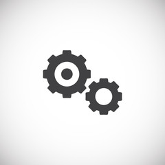 Gear icon on background for graphic and web design. Creative illustration concept symbol for web or mobile app