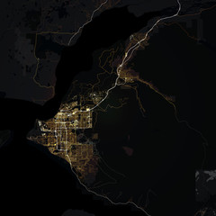 Map Anchorage city. Alaska