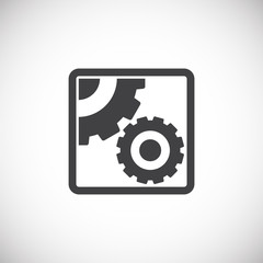 Gear icon on background for graphic and web design. Creative illustration concept symbol for web or mobile app