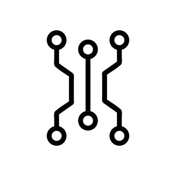 recommend clip art: chip icon vector. Thin line sign. Isolated contour symbol illustration