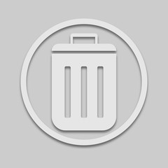 trash bin in a circle