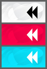 Jump forward icon trendy modern flat design abstract banner set illustration