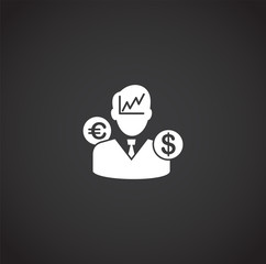 Investment related icon on background for graphic and web design. Creative illustration concept symbol for web or mobile app