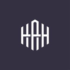 letter A and H monogram logo design