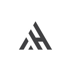 letter A and H monogram logo design