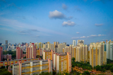 Fototapeta na wymiar Singapore HDB residential area, public housing near central south of the lion city