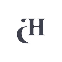 Letter A and H monogram logo design