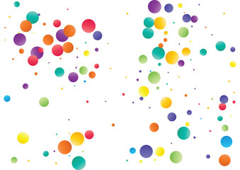 Festive color round confetti background. Abstract frame confetti texture for holiday, postcard, poster, website, carnivals, birthday and children's parties. Cover confetti mock-up. Wedding card layout