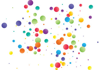 Festive color round confetti background. Abstract frame confetti texture for holiday, postcard, poster, website, carnivals, birthday and children's parties. Cover confetti mock-up. Wedding card layout