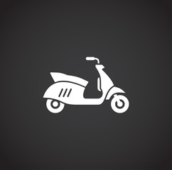 Motorcycle related icon on background for graphic and web design. Creative illustration concept symbol for web or mobile app