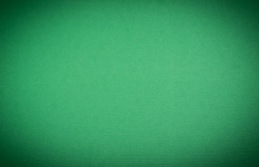 Green textured rough blank background. Paper or fabric. With venting. Light oval inside and dark corners.