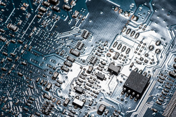 A close-up microchip