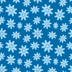 Snowflake Seamless Pattern Merry Christmas Design