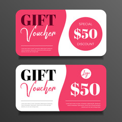 Modern Gift Voucher Card Template Design