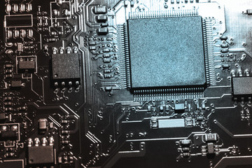 A close-up microchip - 321804798