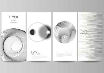 The minimalistic vector illustration of the editable layout of flyer, banner design templates. Geometric abstract background, futuristic science and technology concept for minimalist design.