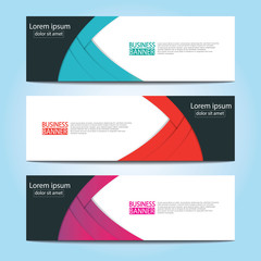 Vector abstract design web banner template. Web Design Elements - Header Design. Abstract geometric web banner template on grey background.Modern banner.