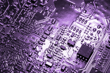 A close-up microchip