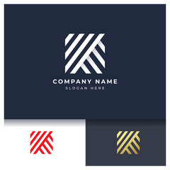 K monogram logo design