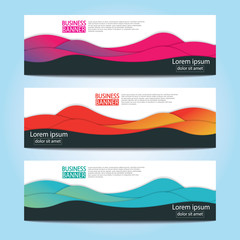 Vector abstract design web banner template. Web Design Elements - Header Design. Abstract geometric web banner template on grey background.Modern banner.