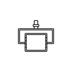 electronics, television, screen, monitor, surgery line icon on white background